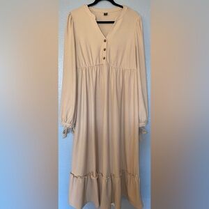 SHEIN Tan Ribbed Knit Top